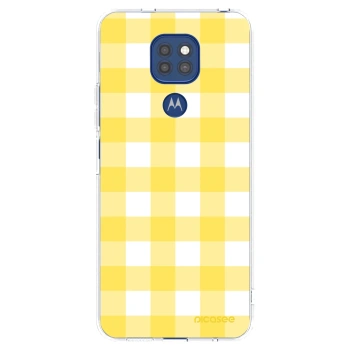 Picasee silikonska prozirna maskica za Motorola Moto G9 Play - Gride lemon