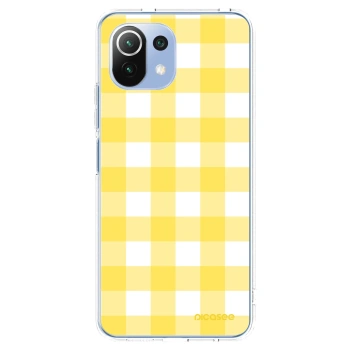 Picasee silikonska prozirna maskica za Xiaomi Mi 11 Lite - Gride lemon