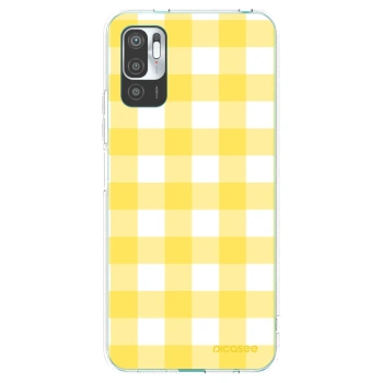Picasee silikonska prozirna maskica za Xiaomi Redmi Note 10 5G - Gride lemon