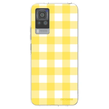 Picasee silikonska prozirna maskica za Vivo X60 Pro 5G - Gride lemon