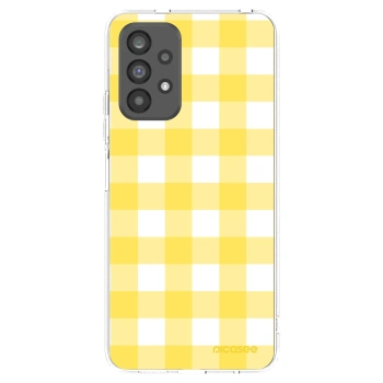 Picasee silikonska prozirna maskica za Samsung Galaxy A73 5G - Gride lemon
