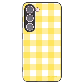 Picasee crna silikonska maskica za Samsung Galaxy S23 5G - Gride lemon