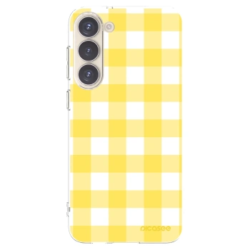 Picasee silikonska prozirna maskica za Samsung Galaxy S23+ 5G - Gride lemon