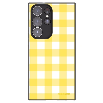 Picasee crna silikonska maskica za Samsung Galaxy S23 Ultra 5G - Gride lemon