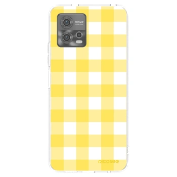 Picasee silikonska prozirna maskica za Motorola Moto G72 - Gride lemon