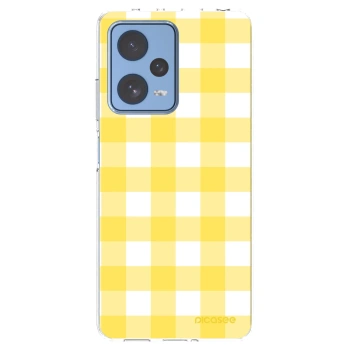 Picasee silikonska prozirna maskica za Xiaomi Redmi Note 12 Pro 5G - Gride lemon