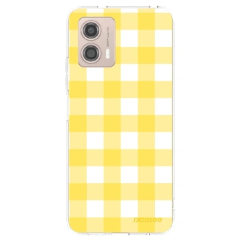 Picasee silikonska prozirna maskica za Motorola Moto G53 5G - Gride lemon