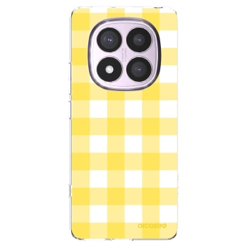 Picasee silikonska prozirna maskica za Xiaomi Redmi Note 14 Pro 5G - Gride lemon