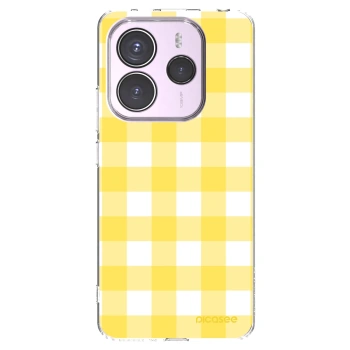 Picasee silikonska prozirna maskica za Xiaomi Redmi Note 14 5G - Gride lemon