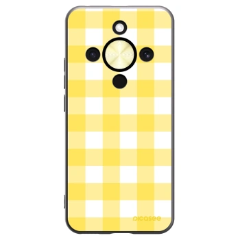 Picasee crna silikonska maskica za Honor Magic8 Lite 5G - Gride lemon