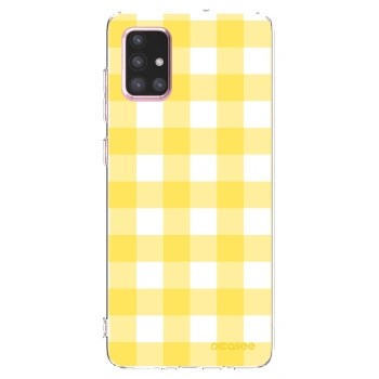 Picasee silikonska prozirna maskica za Samsung Galaxy A71 A715F - Gride lemon