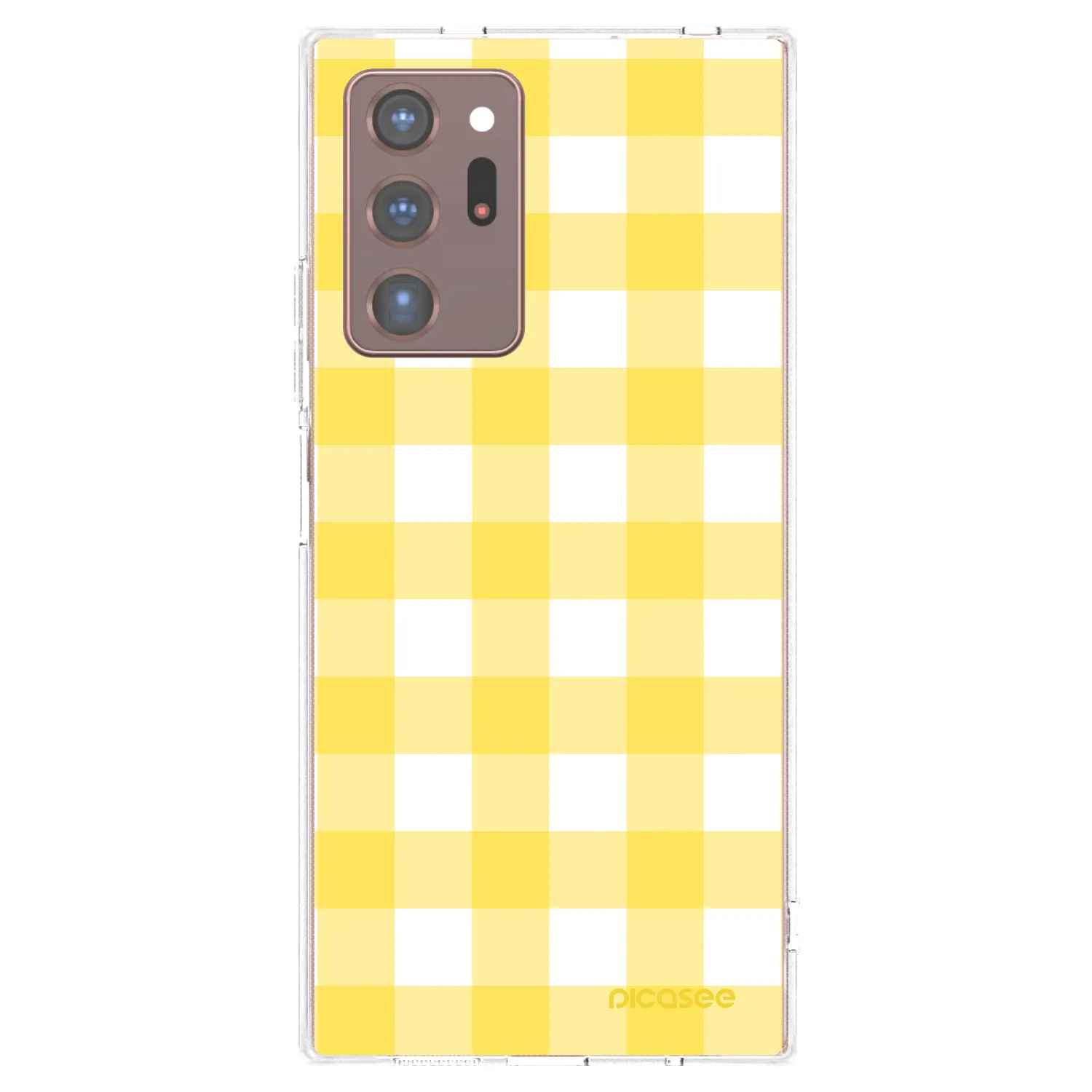 Picasee silikonska prozirna maskica za Samsung Galaxy Note 20 Ultra - Gride lemon