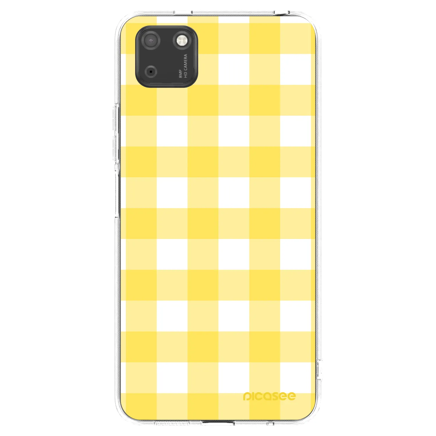 Picasee silikonska prozirna maskica za Huawei Y5P - Gride lemon