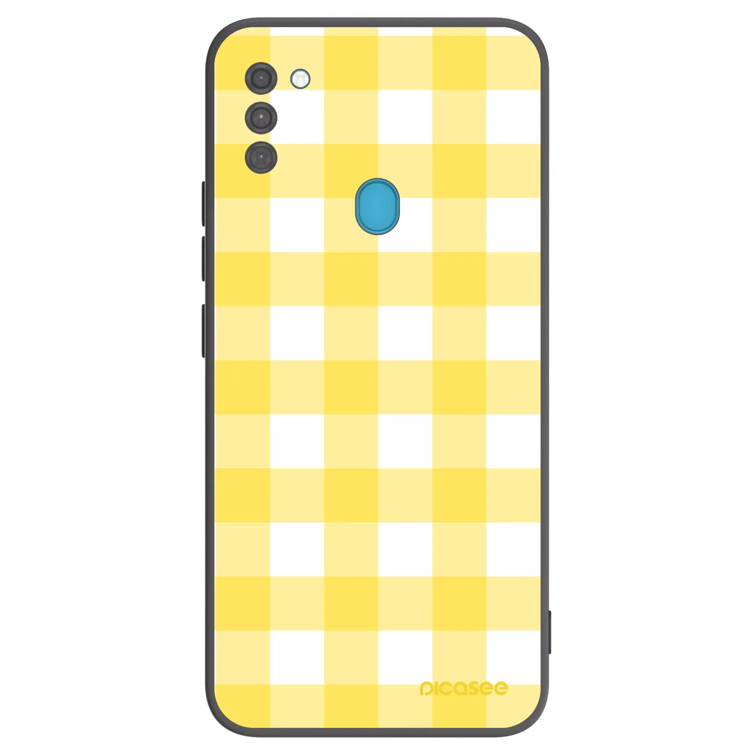 Picasee crna silikonska maskica za Samsung Galaxy M11 - Gride lemon