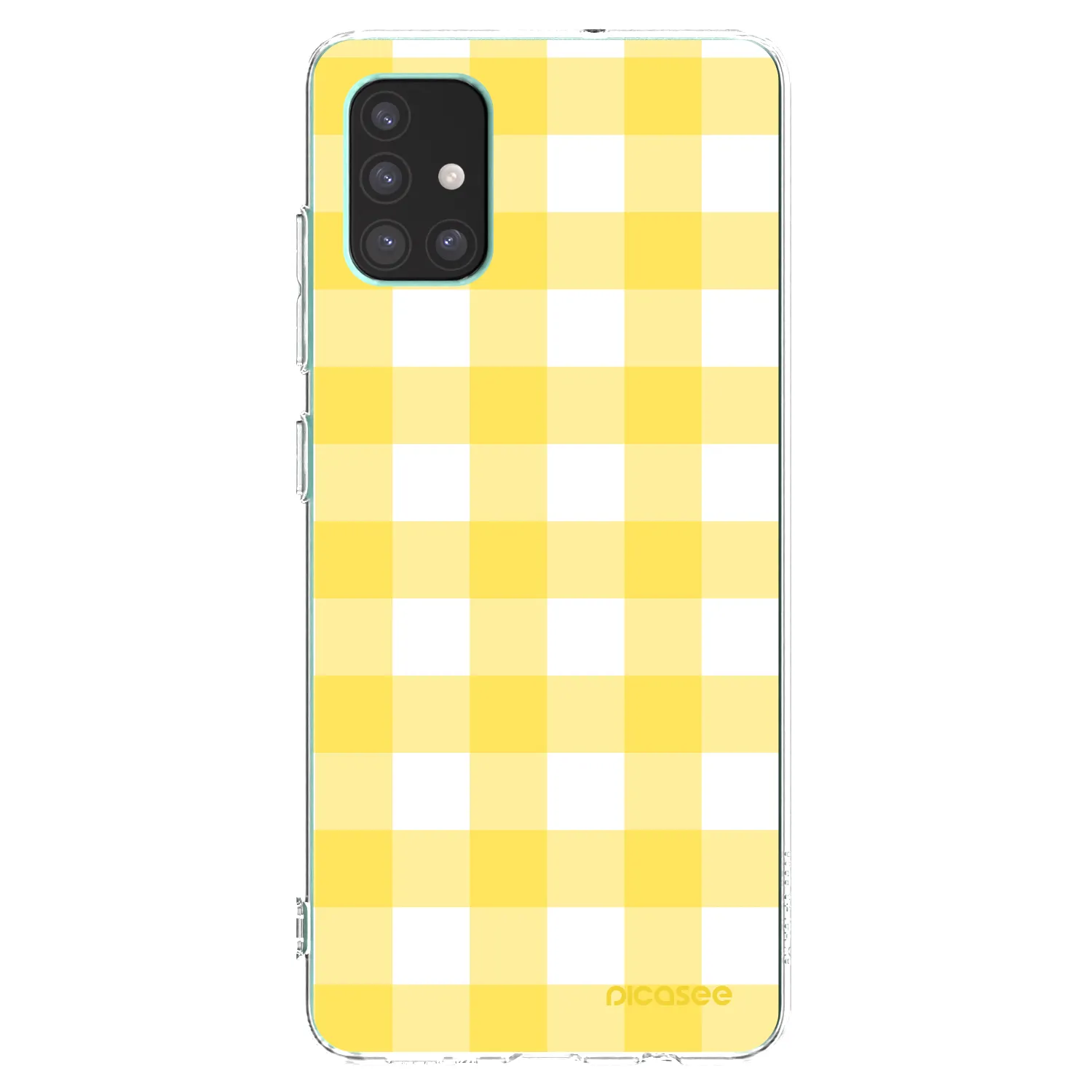 Picasee silikonska prozirna maskica za Samsung Galaxy M51 M515F - Gride lemon