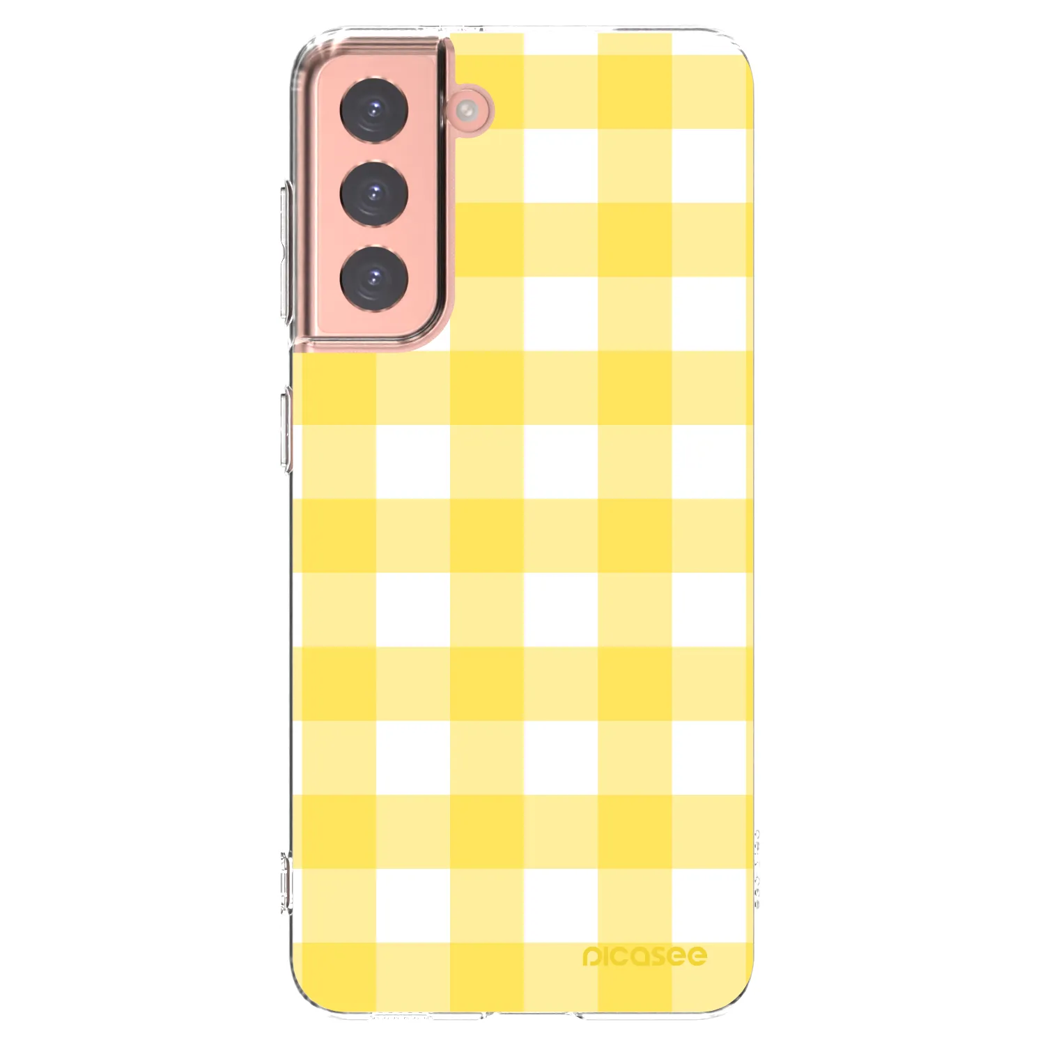 Picasee silikonska prozirna maskica za Samsung Galaxy S21 5G G991B - Gride lemon