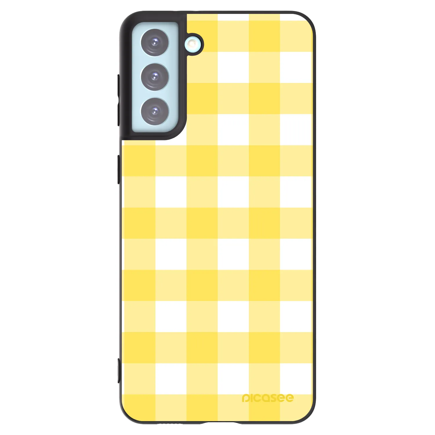 Picasee crna silikonska maskica za Samsung Galaxy S21+ 5G G996F - Gride lemon