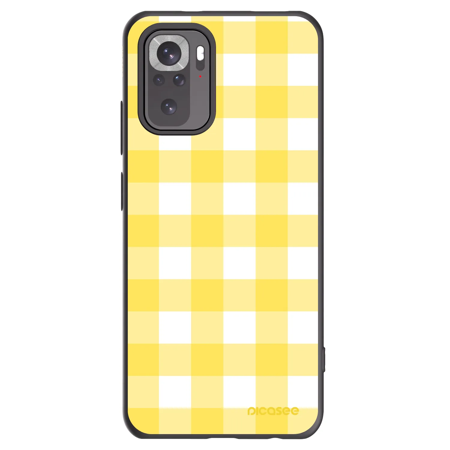 Picasee crna silikonska maskica za Xiaomi Redmi Note 10 - Gride lemon