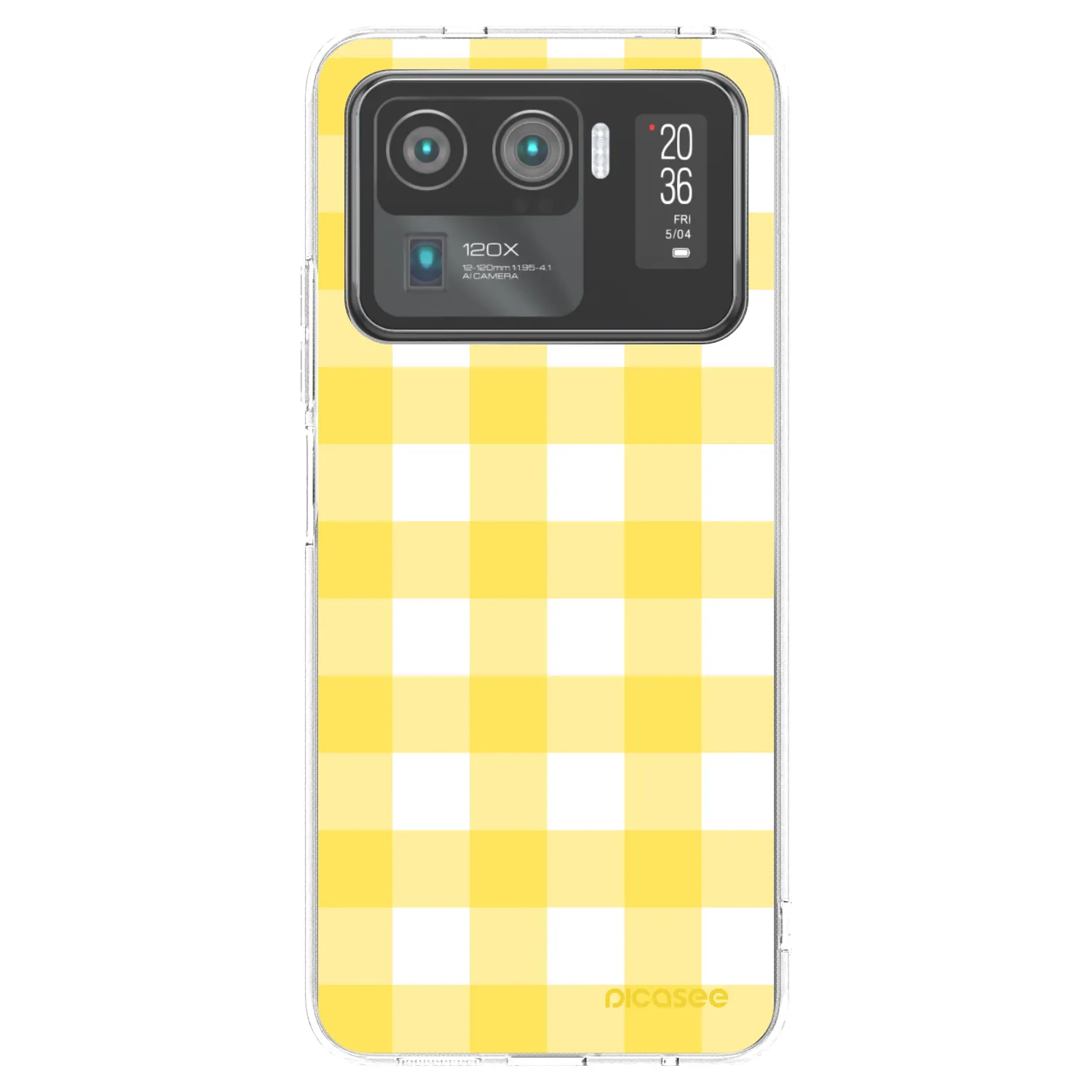 Picasee silikonska prozirna maskica za Xiaomi Mi 11 Ultra - Gride lemon