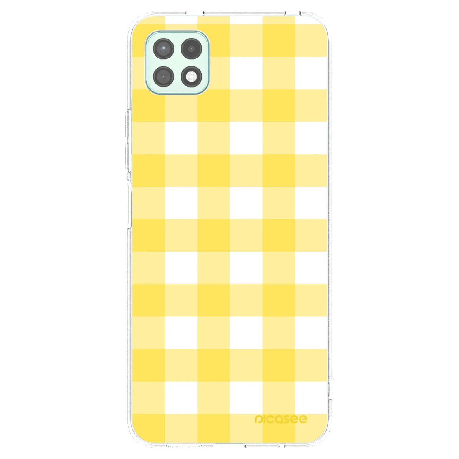 Picasee silikonska prozirna maskica za Samsung Galaxy A22 A226B 5G - Gride lemon