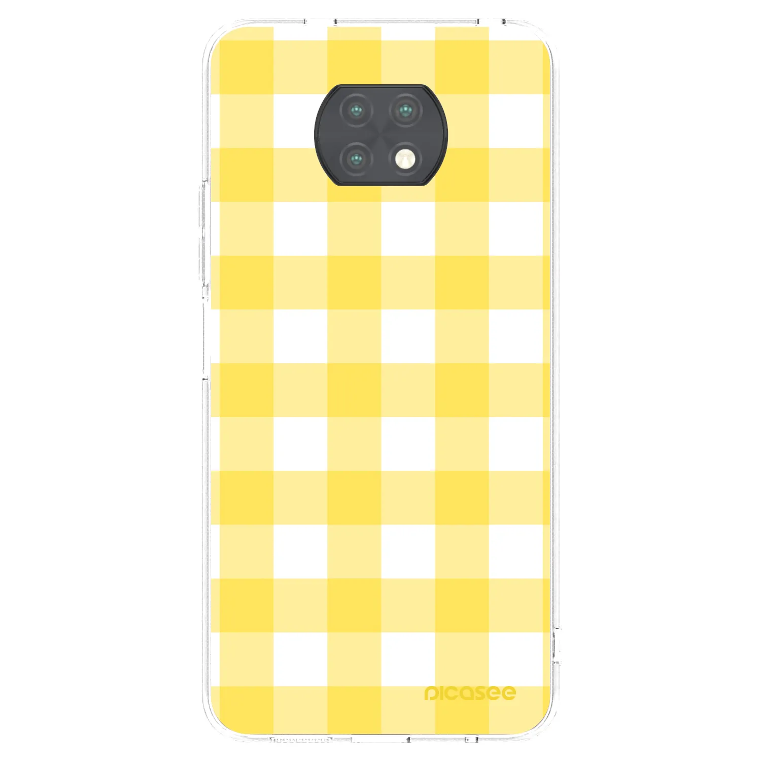 Picasee silikonska prozirna maskica za Xiaomi Redmi Note 9T - Gride lemon