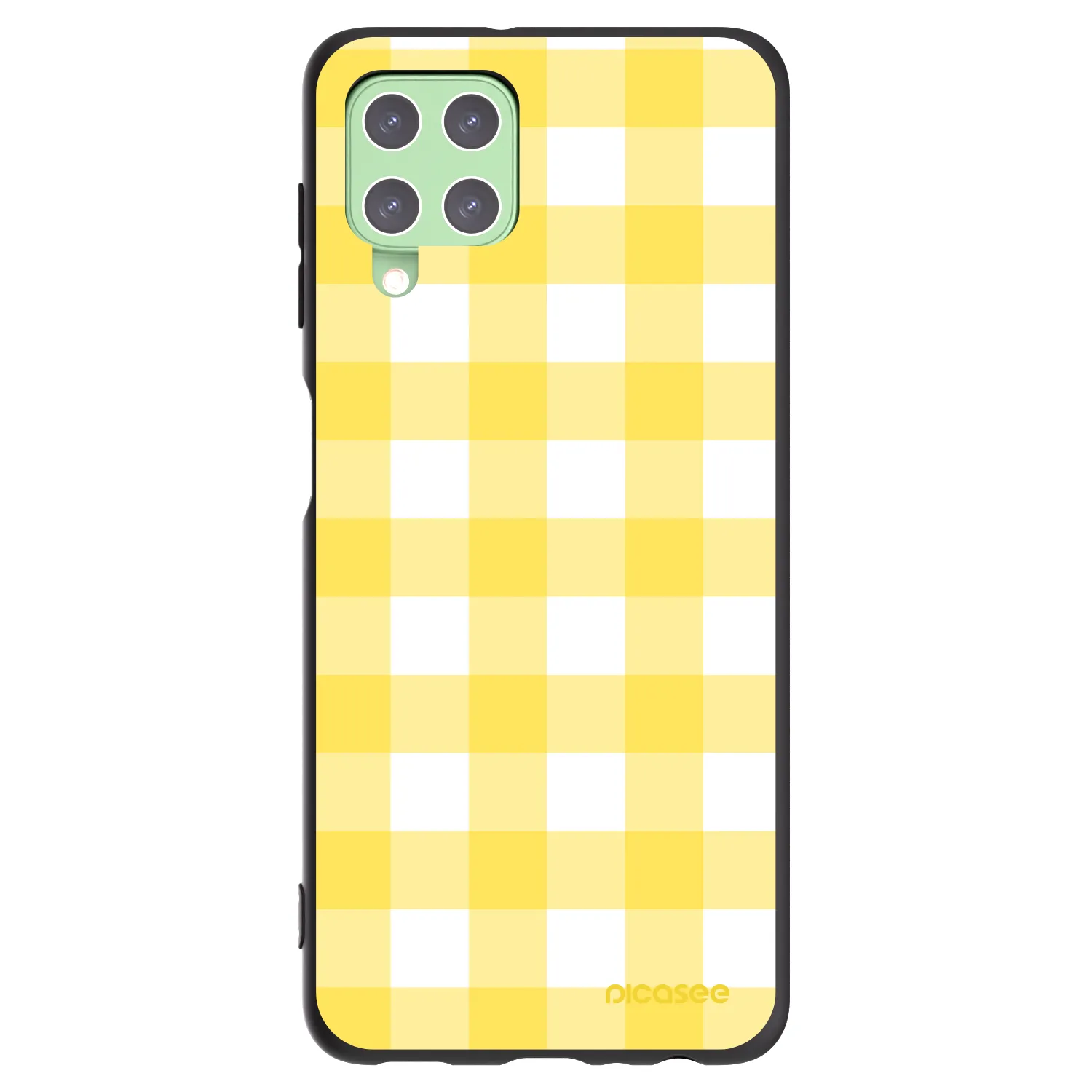 Picasee crna silikonska maskica za Samsung Galaxy A22 A225F 4G - Gride lemon