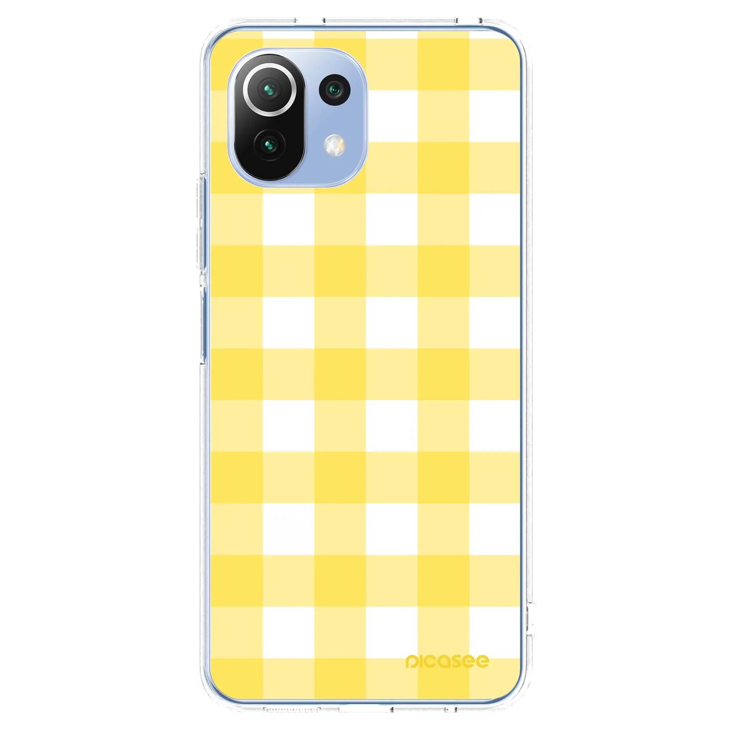 Picasee silikonska prozirna maskica za Xiaomi 11 Lite 5G NE - Gride lemon