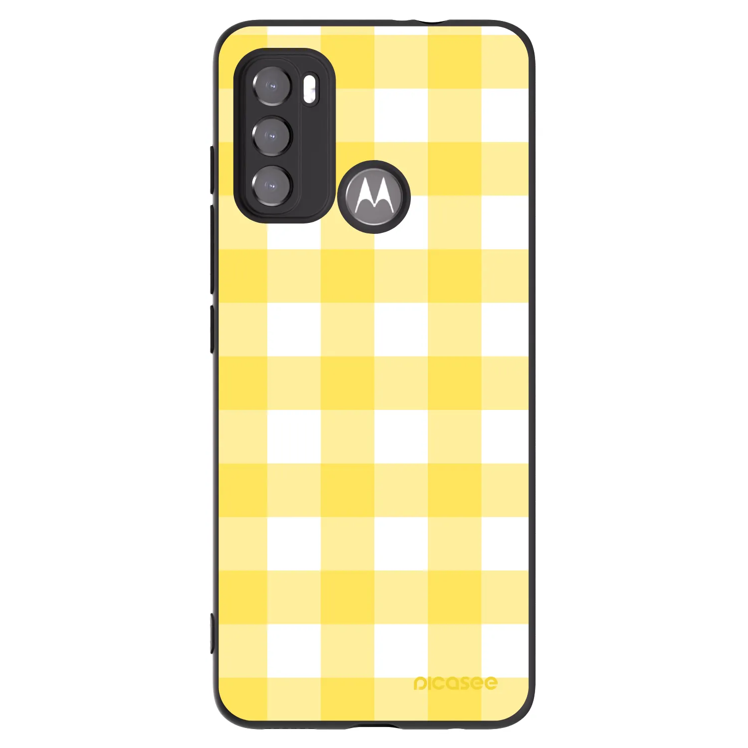 Picasee crna silikonska maskica za Motorola Moto G60 - Gride lemon