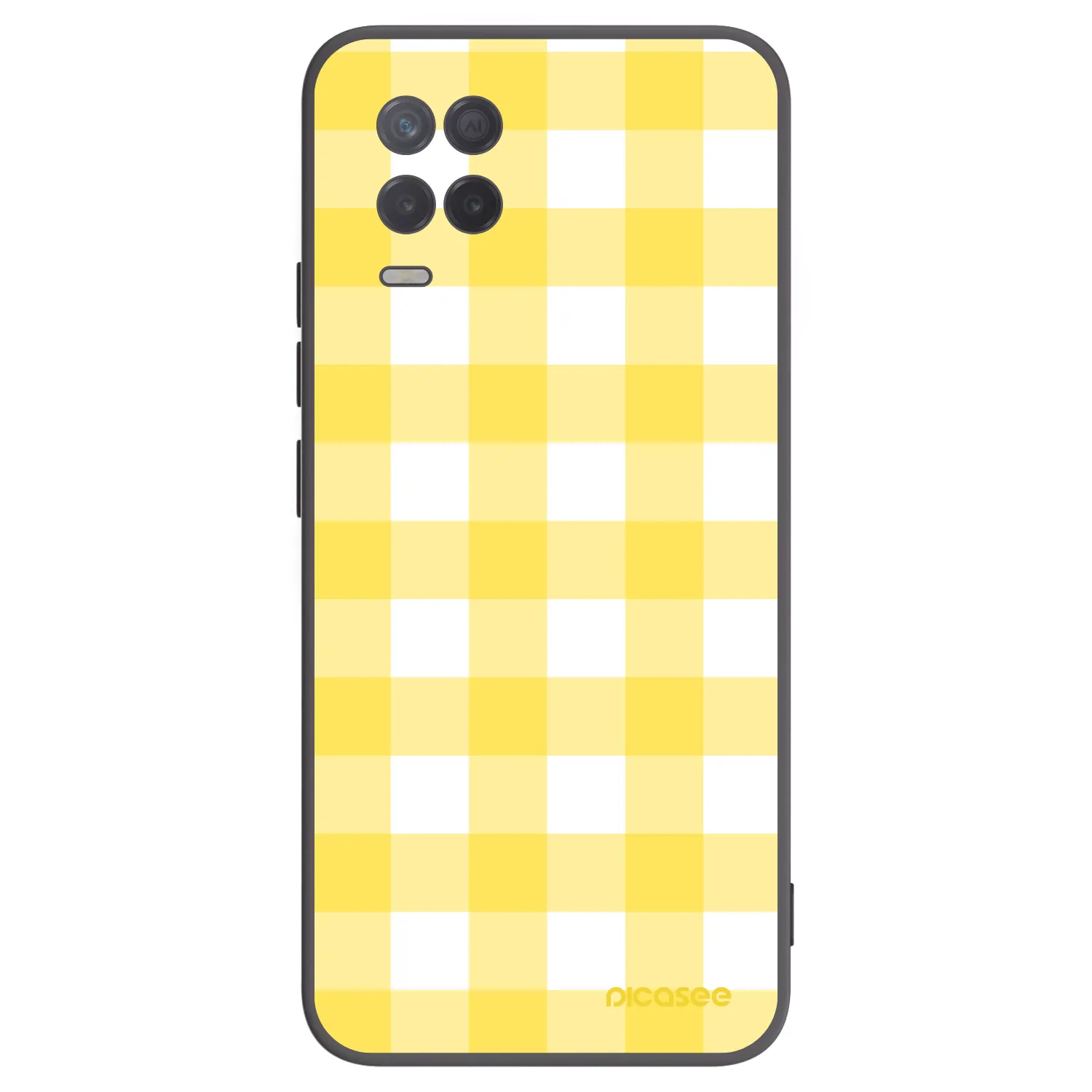 Picasee crna silikonska maskica za Realme 8 5G - Gride lemon