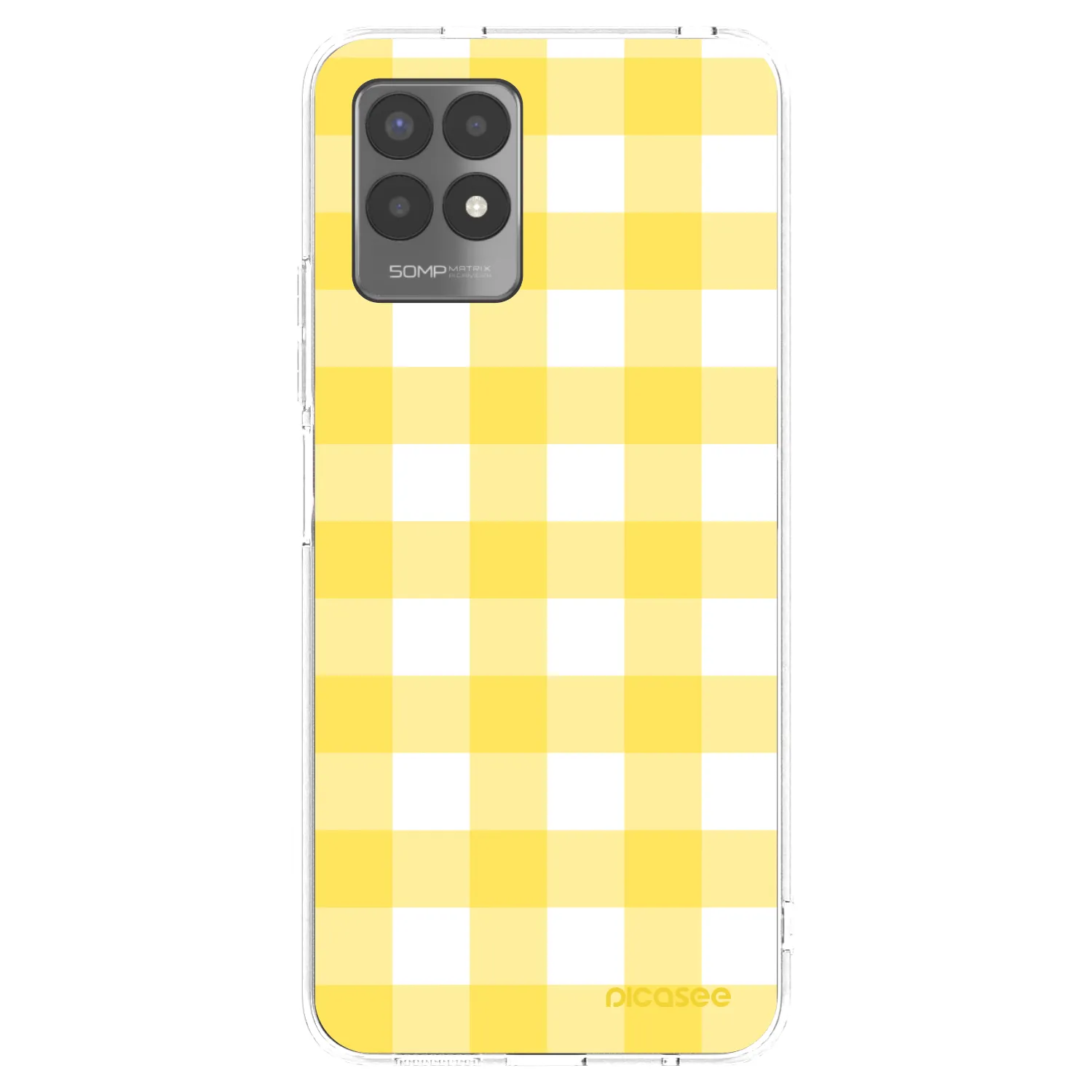 Picasee silikonska prozirna maskica za Realme 8i - Gride lemon