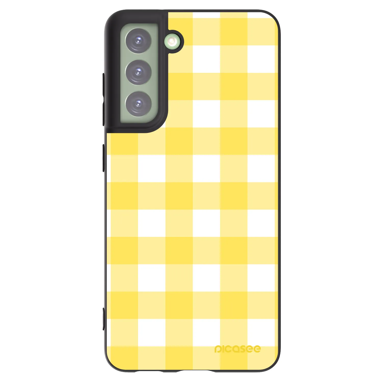 Picasee crna silikonska maskica za Samsung Galaxy S21 FE 5G - Gride lemon