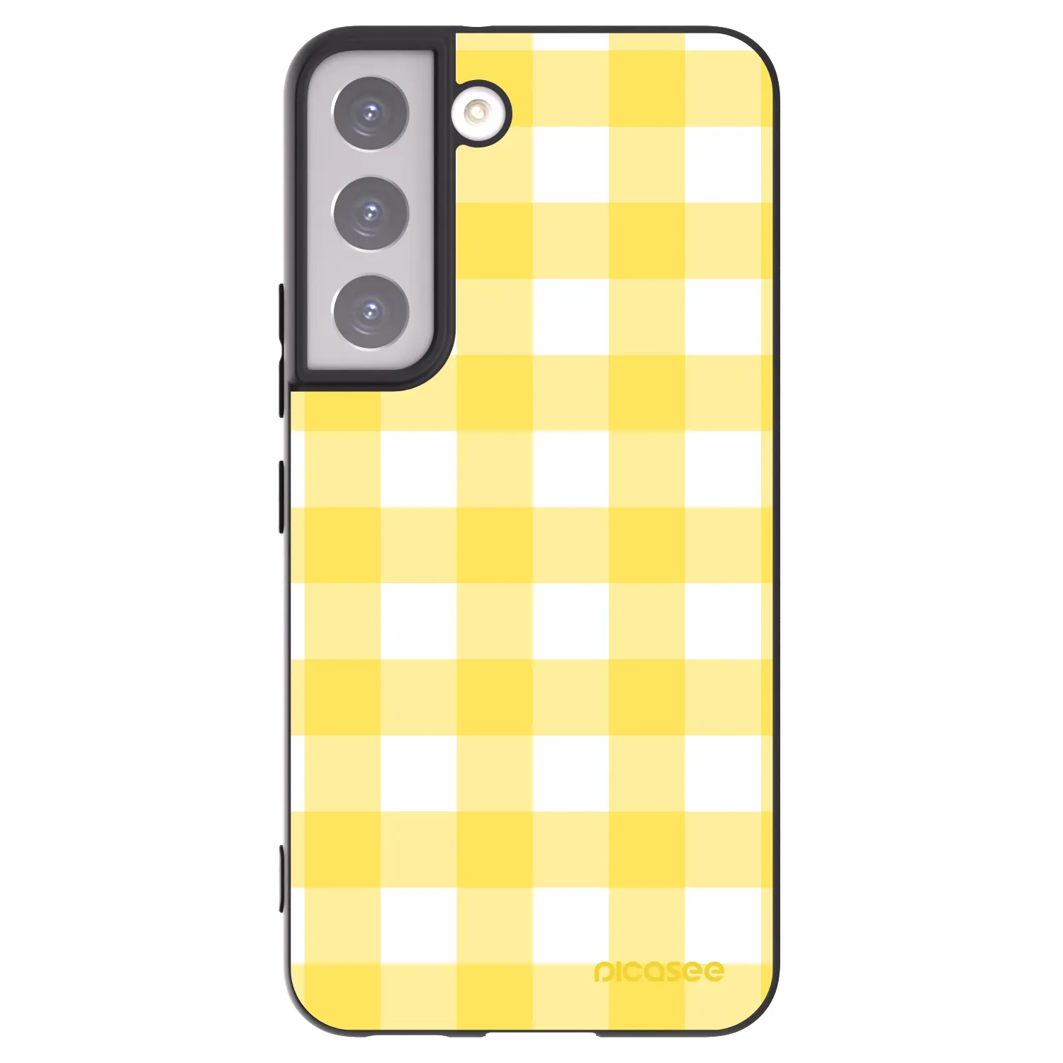 Picasee crna silikonska maskica za Samsung Galaxy S22 5G - Gride lemon