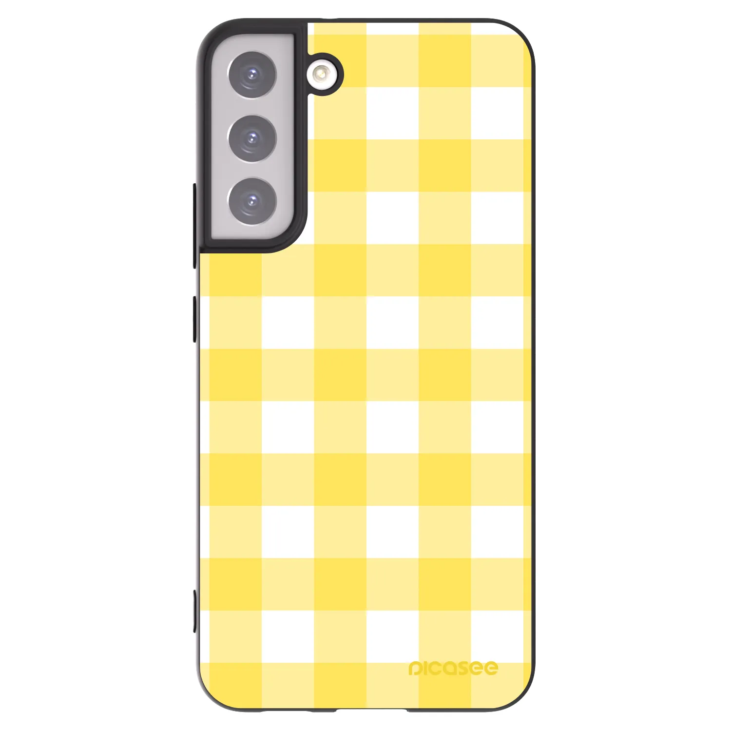 Picasee crna silikonska maskica za Samsung Galaxy S22+ 5G - Gride lemon