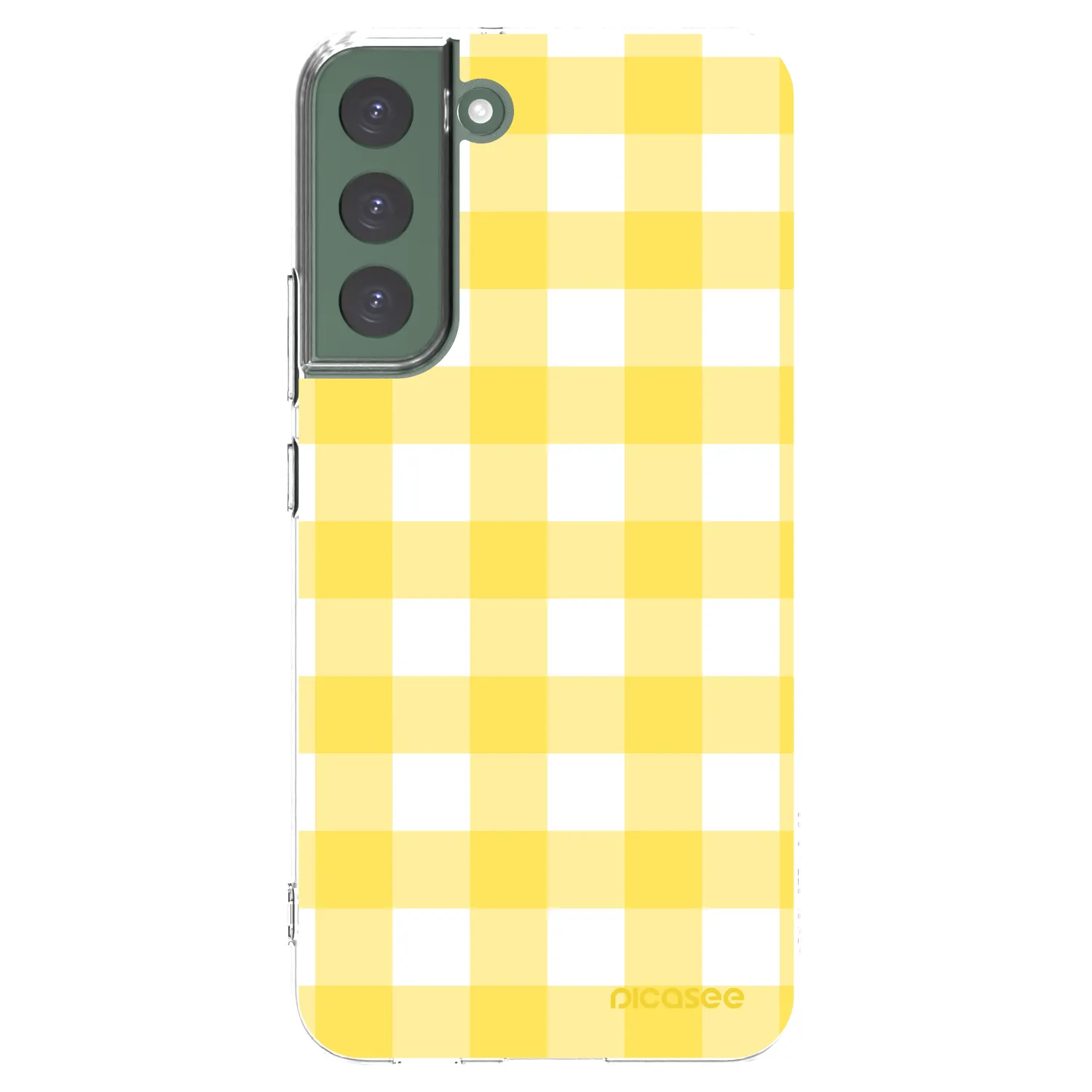 Picasee silikonska prozirna maskica za Samsung Galaxy S22+ 5G - Gride lemon