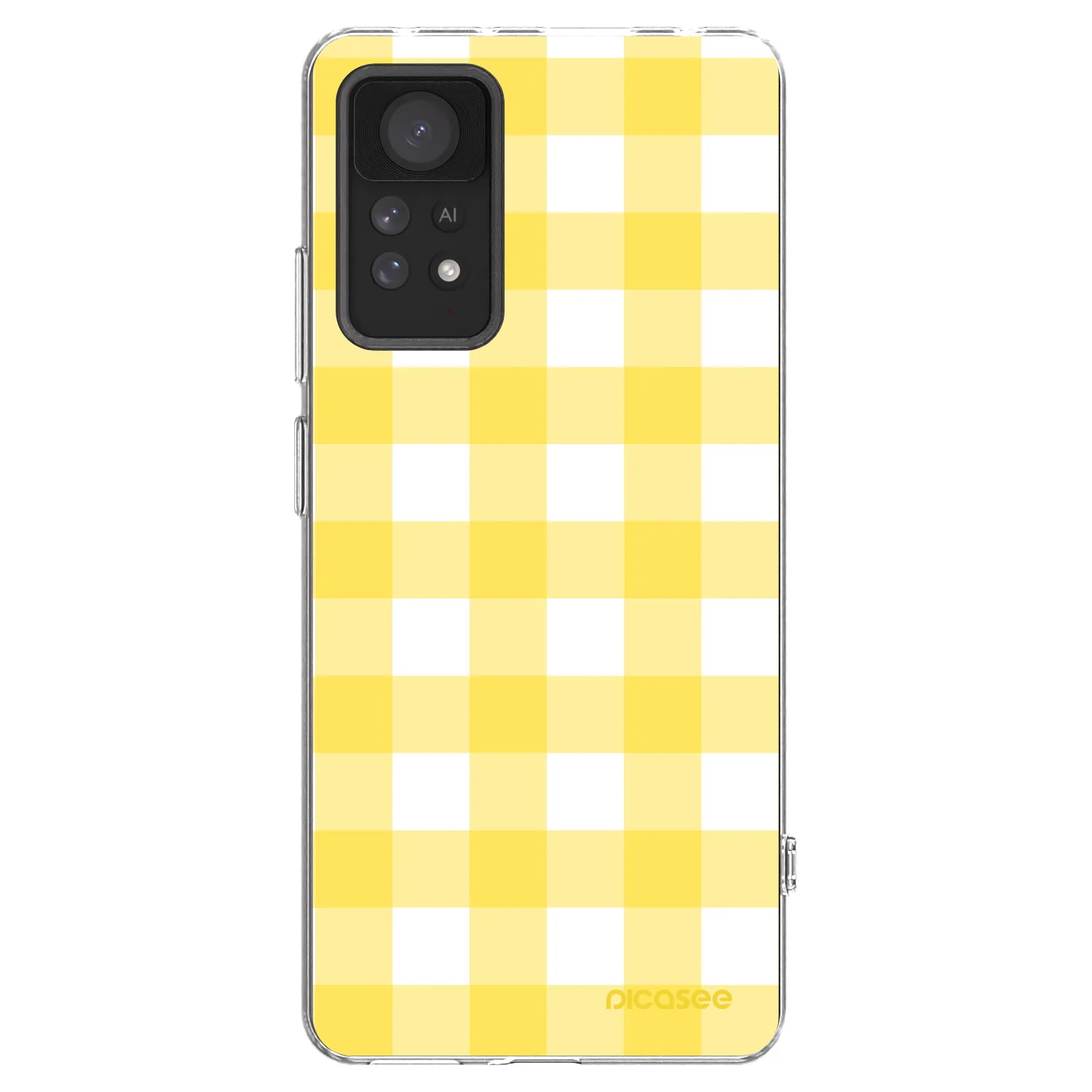 Picasee silikonska prozirna maskica za Xiaomi Redmi Note 11 Pro 5G - Gride lemon