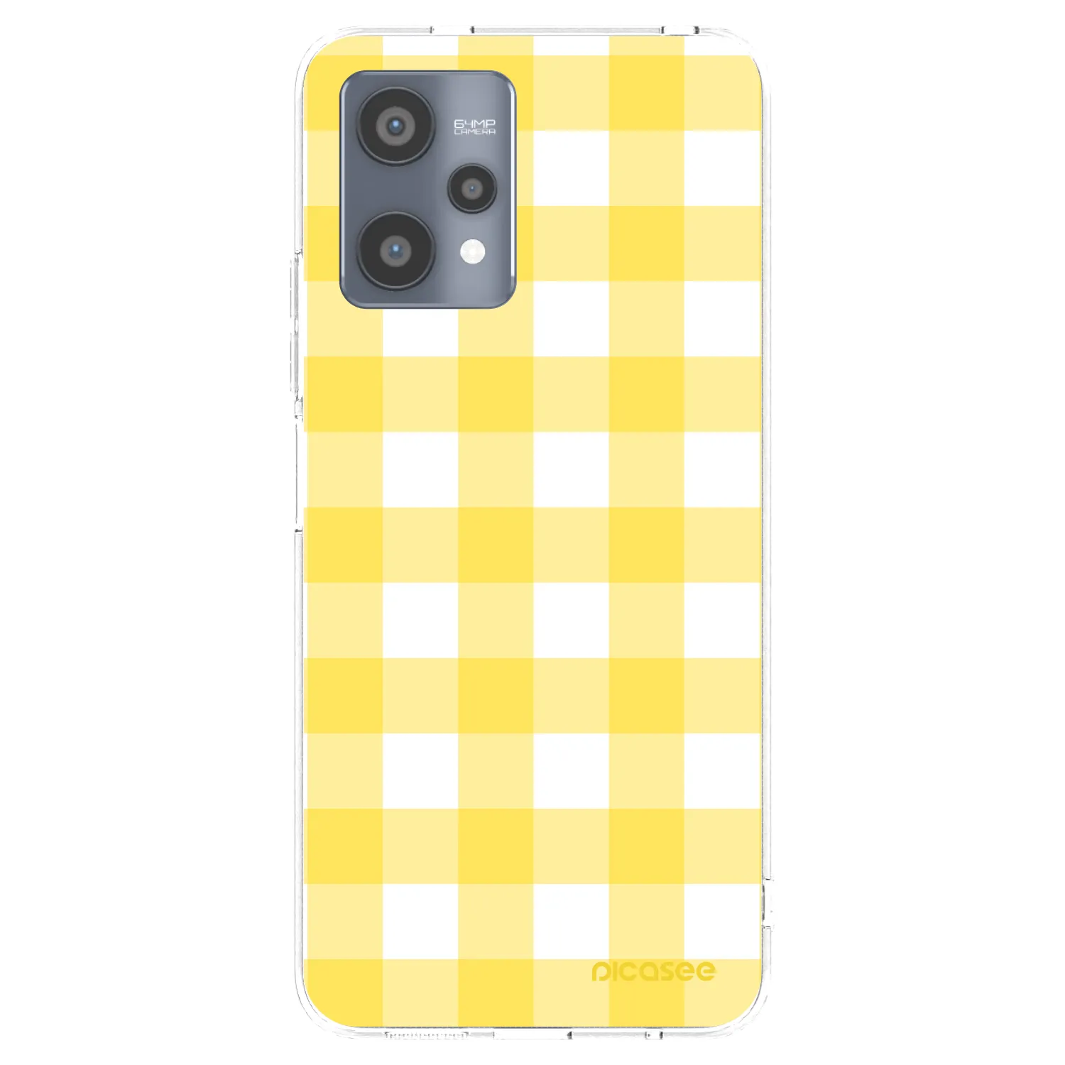 Picasee silikonska prozirna maskica za Realme 9 Pro 5G - Gride lemon