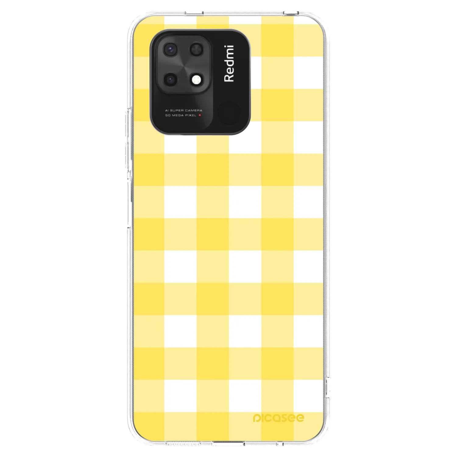 Picasee silikonska prozirna maskica za Xiaomi Redmi 10C - Gride lemon