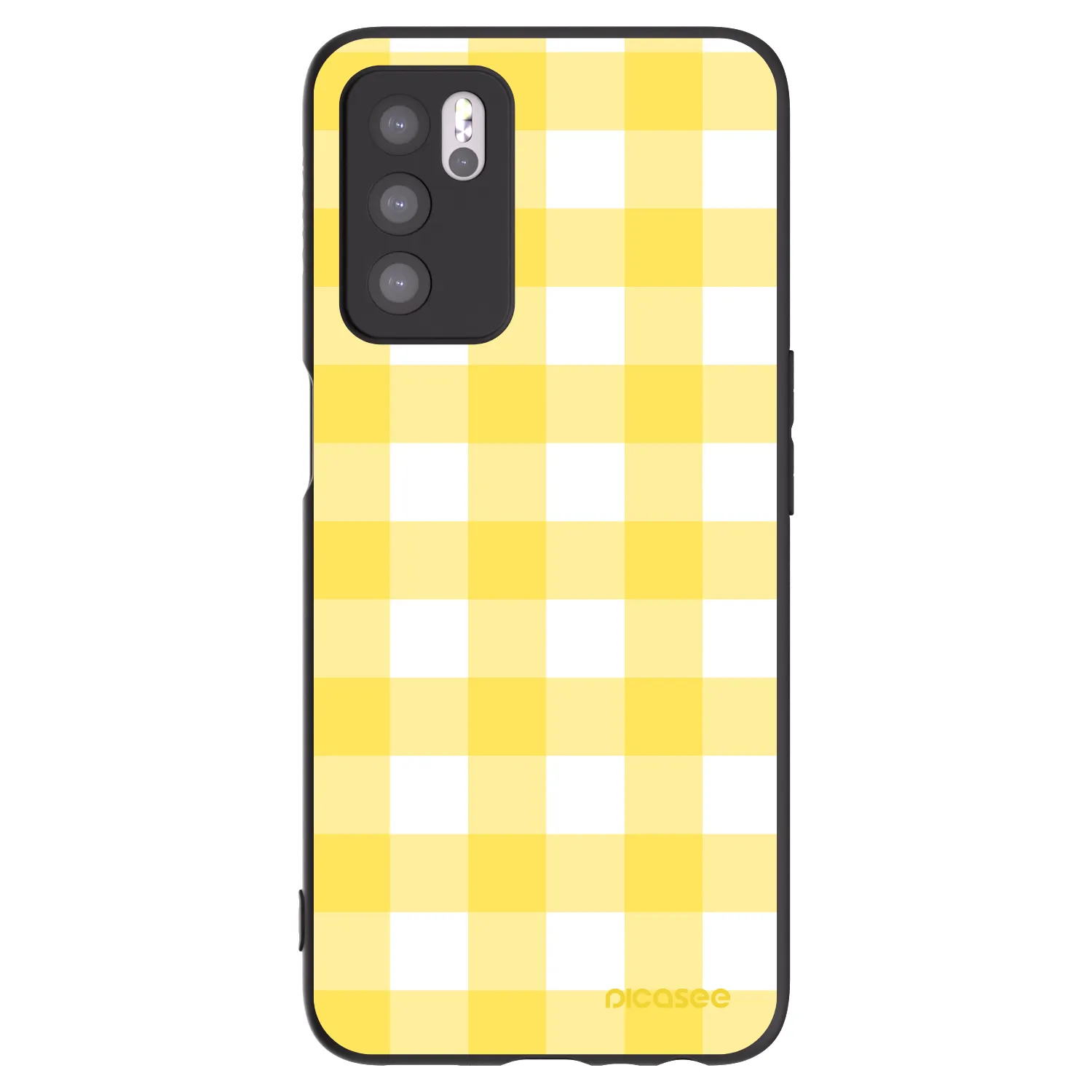 Picasee crna silikonska maskica za OPPO A16s - Gride lemon
