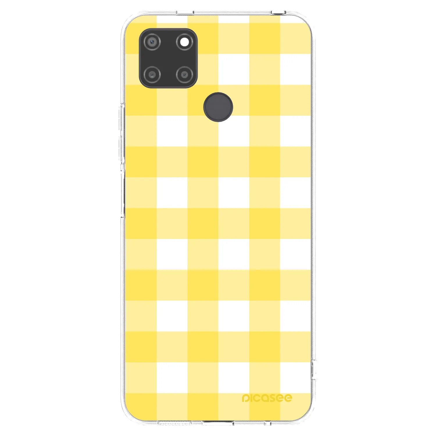 Picasee silikonska prozirna maskica za Realme C21Y - Gride lemon
