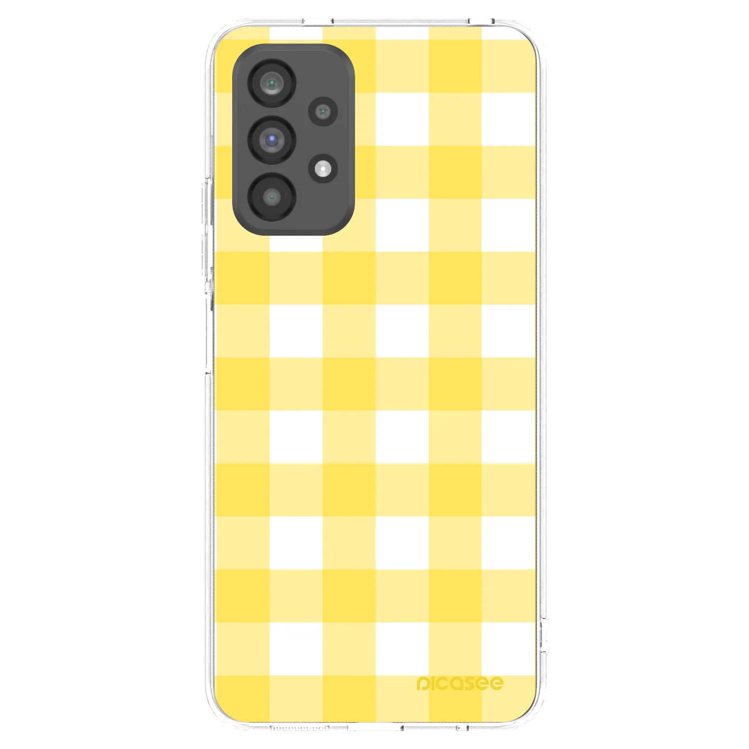 Picasee silikonska prozirna maskica za Samsung Galaxy A73 5G - Gride lemon