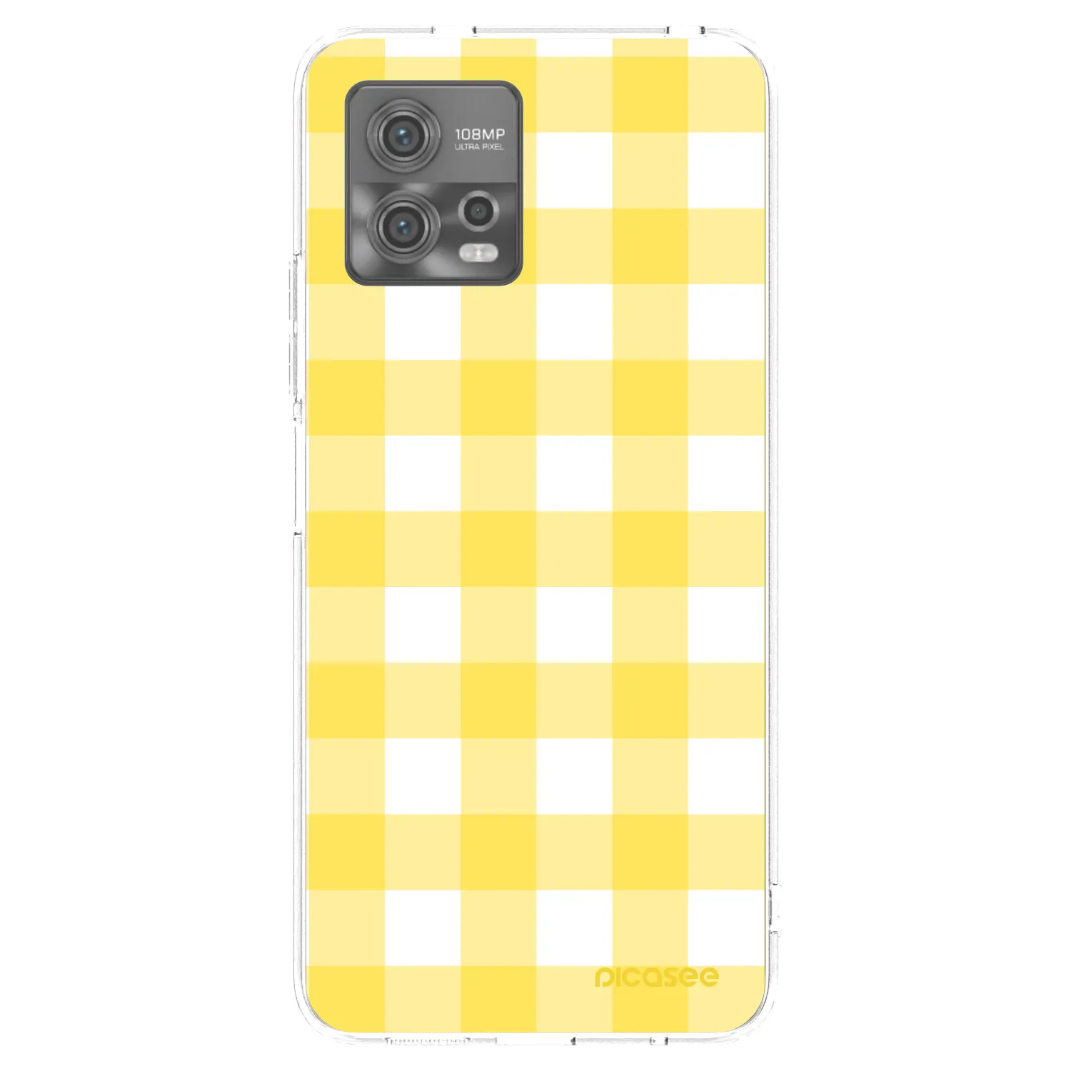 Picasee silikonska prozirna maskica za Motorola Moto G72 - Gride lemon