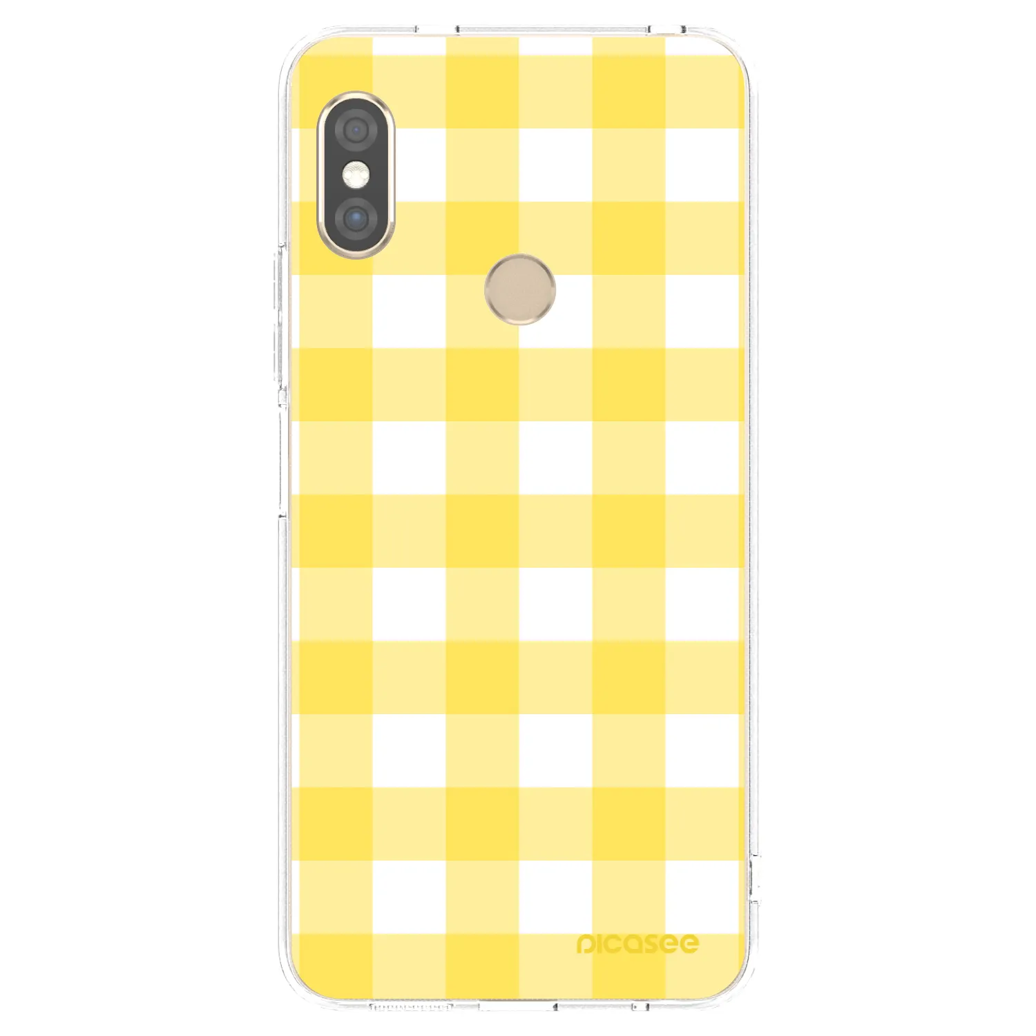 Picasee silikonska prozirna maskica za Xiaomi Redmi Note 5 Global - Gride lemon