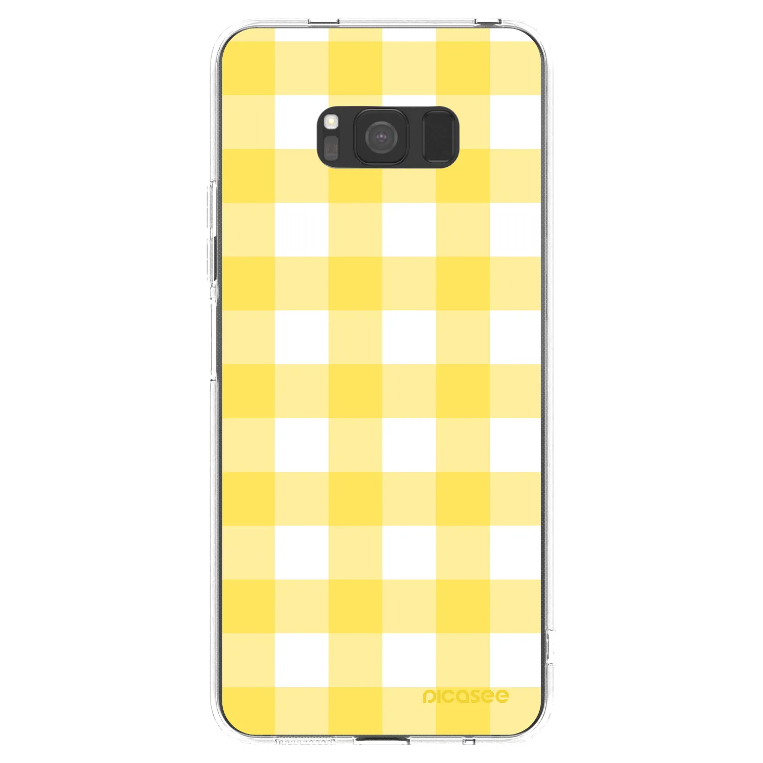 Picasee silikonska prozirna maskica za Samsung Galaxy S8 G950F - Gride lemon