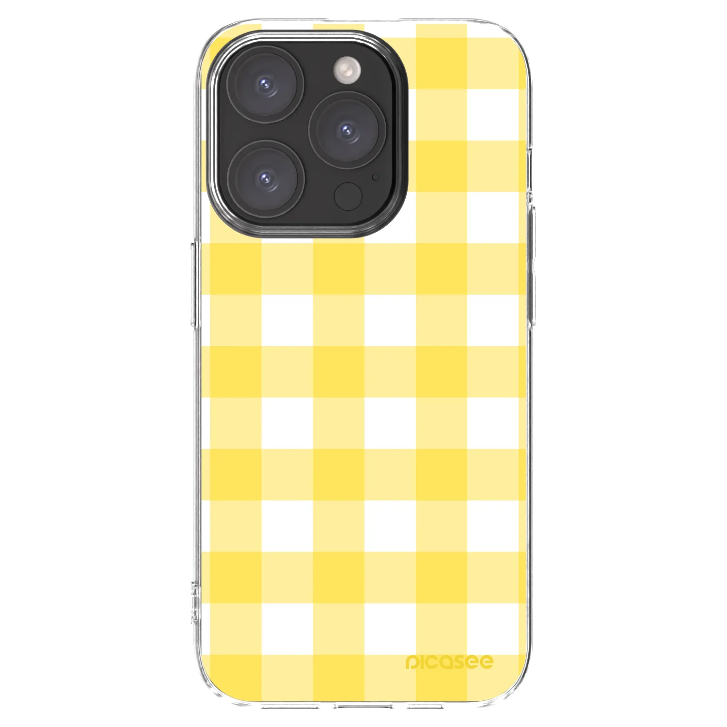 Picasee silikonska prozirna maskica za Apple iPhone 15 Pro - Gride lemon