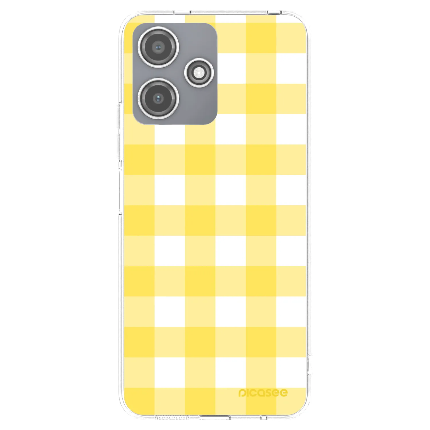 Picasee silikonska prozirna maskica za Xiaomi Redmi 12 5G - Gride lemon