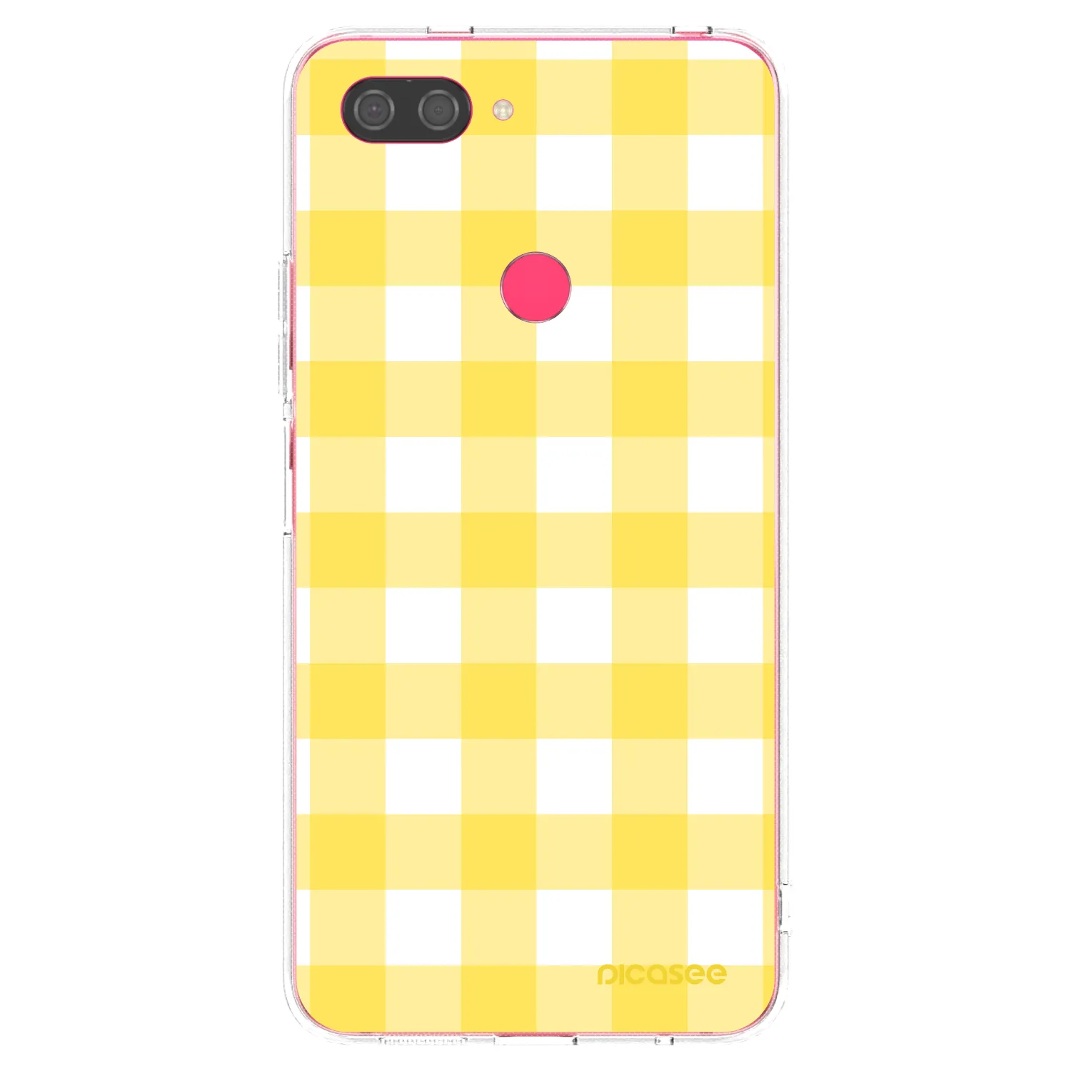 Picasee silikonska prozirna maskica za Xiaomi Mi 8 Lite - Gride lemon