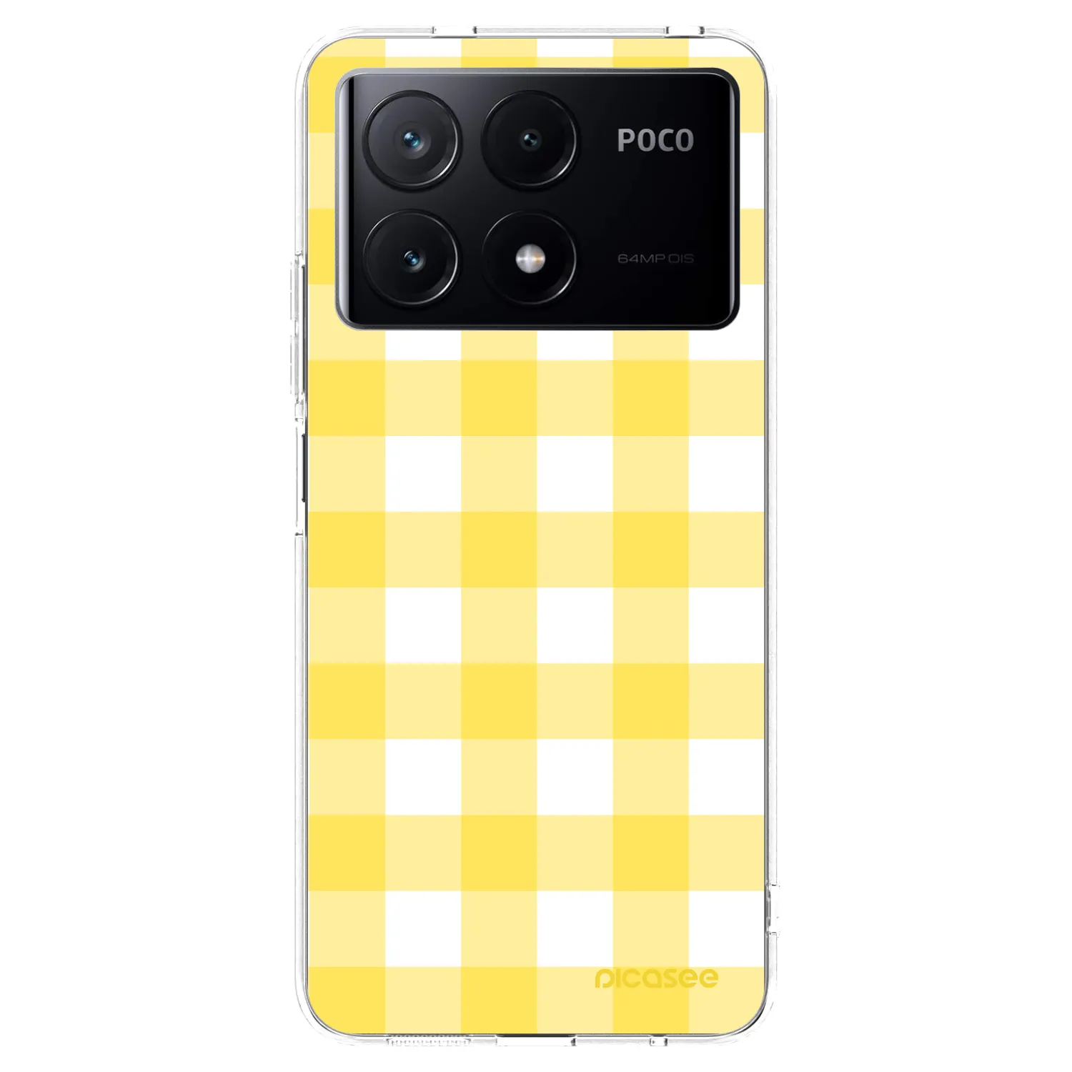 Picasee silikonska prozirna maskica za Xiaomi Poco X6 Pro - Gride lemon