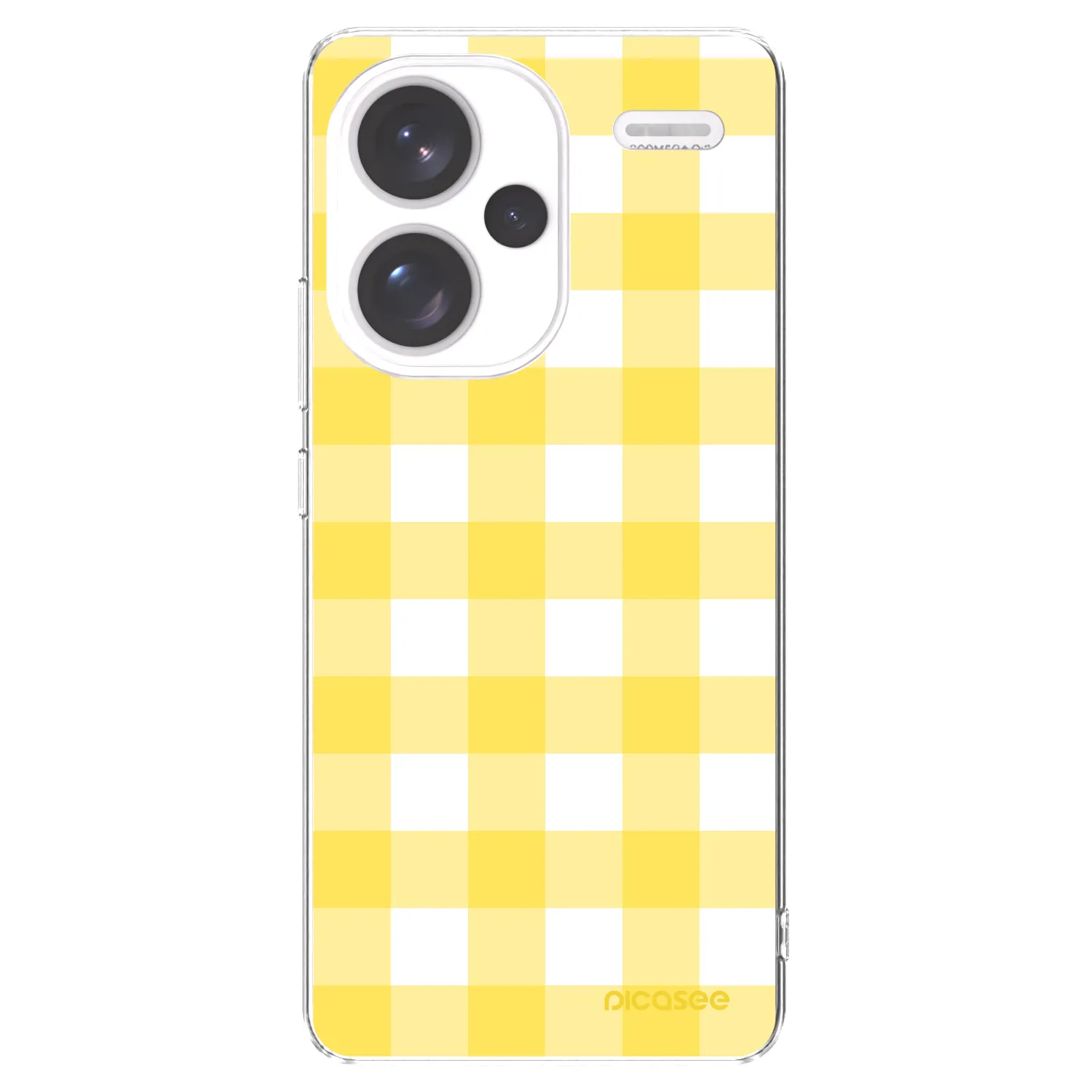 Picasee silikonska prozirna maskica za Xiaomi Redmi Note 13 Pro+ 5G - Gride lemon