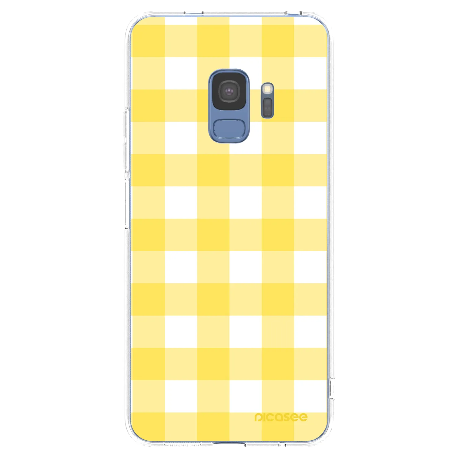 Picasee silikonska prozirna maskica za Samsung Galaxy S9 G960F - Gride lemon