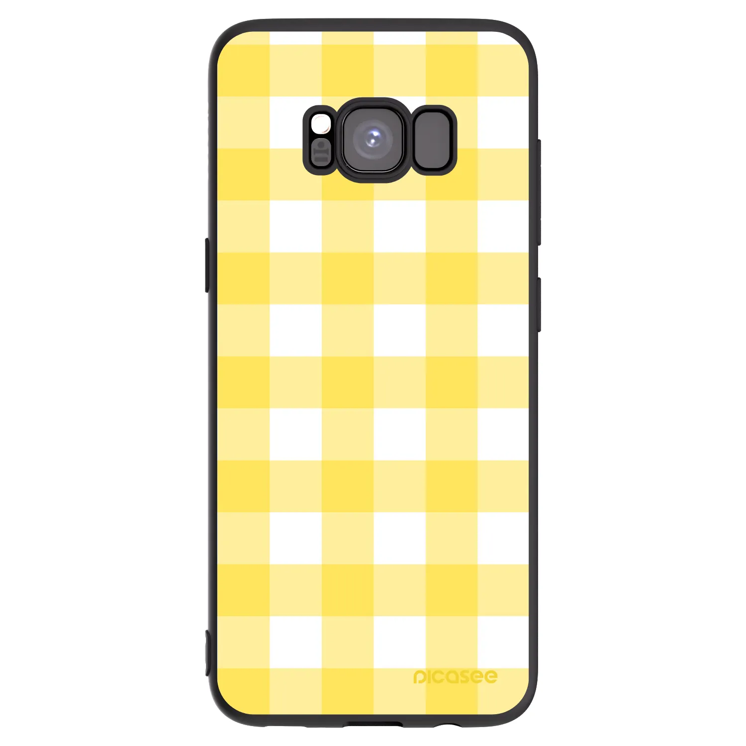 Picasee crna silikonska maskica za Samsung Galaxy S8 G950F - Gride lemon